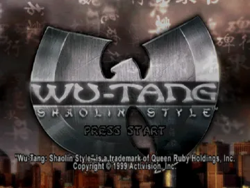 Wu-Tang - Shaolin Style (JP) screen shot title